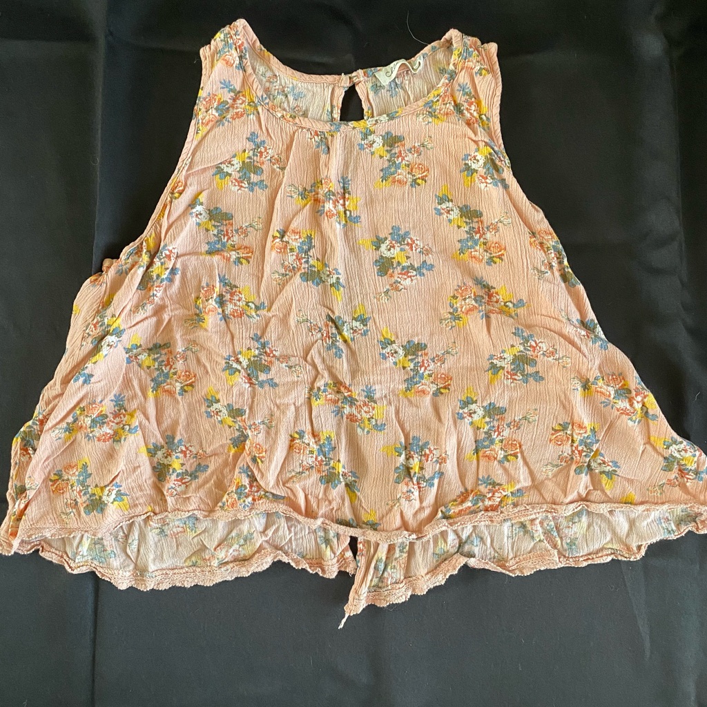 Floral Open Back Tank Top